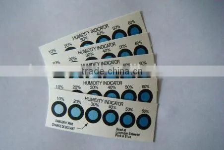 Eco-friendly Changeble Humidity Indicator Card, Humidity Sensor Card
