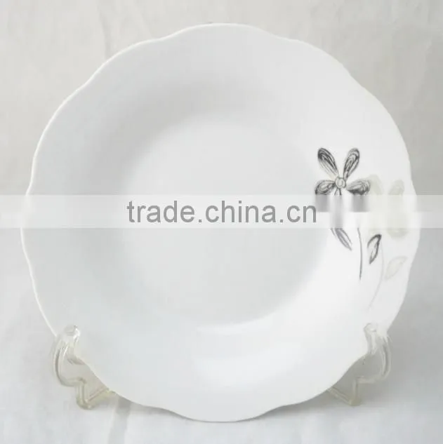 factory direct, 8inch round ceramic plate, porcelain flat plate for Lebanon