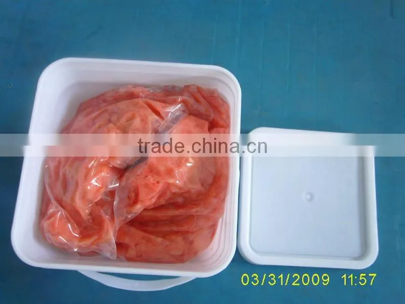 Japanese pickled sushi ginger red