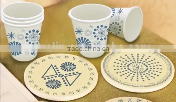 white disposable paper bowl