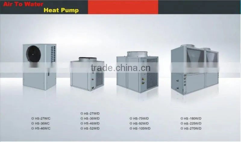 HOTSONG freestanding high cop air source heat pump 19kw hot water heater
