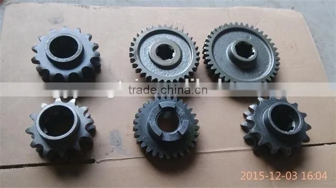 China GN121 GN151 gear shaft for gearbox, Gongnong 151 gears and gear shafts