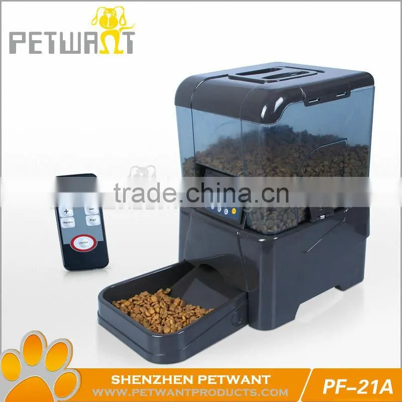 portable pet feeder PF-21 automatic pet feeder with remote controller