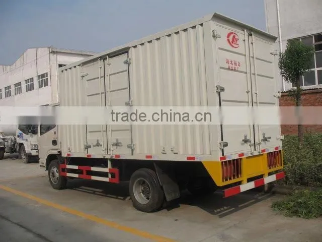 dongfeng 4x2 small van cargo truck, container cargo truck
