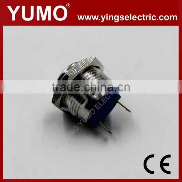 Hot sale JS16H ROHS 16mm high round IP65 momentary pin terminal 2A/36VDC push button switch push button switch protective cover