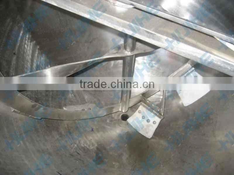 sanitary steam heating jacketed kettle with scraper stirrer