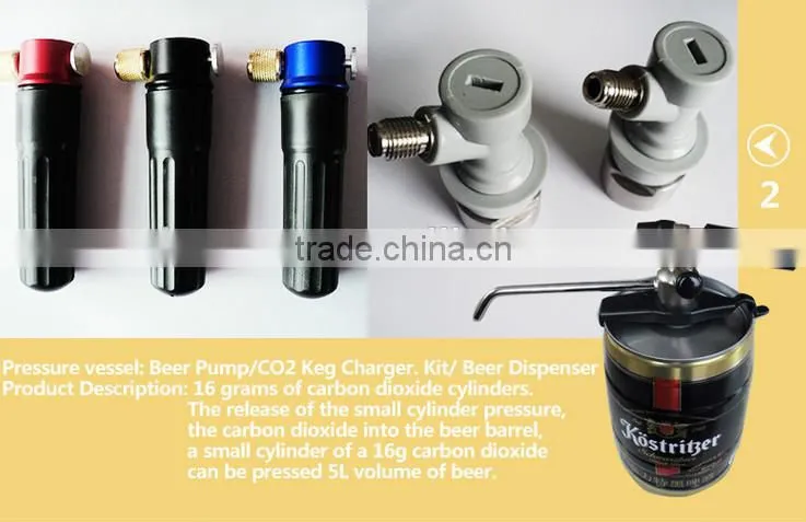 Portable Keg dispensing/Keg Tap & Charger Kit & CO2 16gm cartridges NEW home brewing supplies beer