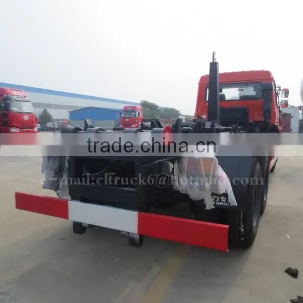 300hp 6*4 DONGFENG Compartment Removable Refuse Truck 16 m3