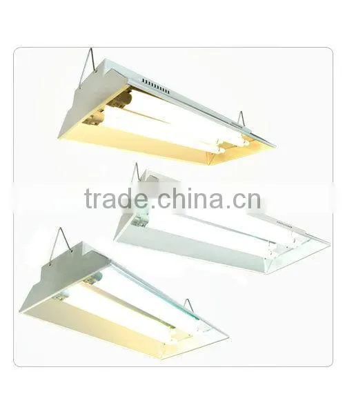 Dual Lamp T5 Fluorescent Bulb Grow Light Hood Reflector