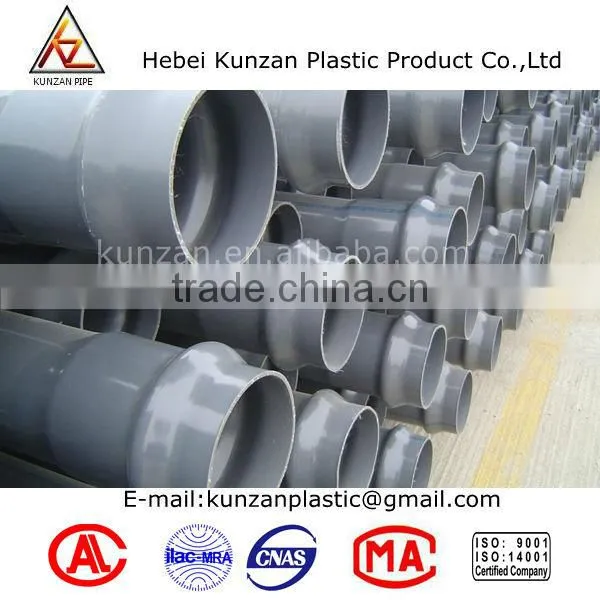Grey 4 inch pvc drainage pipe manufacturer cheapest price $0.89 per meter