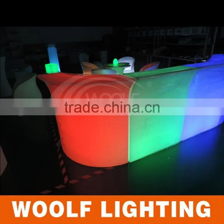 Modern Plastic Wine Cooler Insert LED Liquid Bar Table