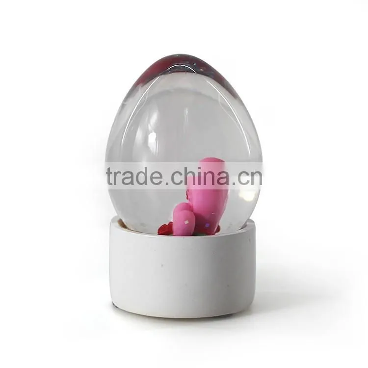 Plastic material love water globe