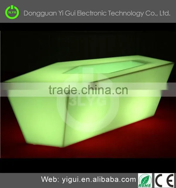 LED Outdoor solar round bar table for wedding, party