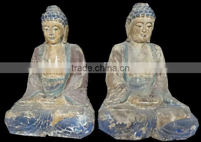 The Virgin hug with The son of God antique imitation wooden statue