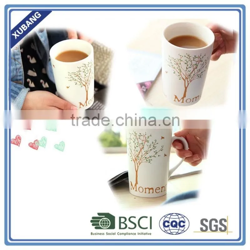 Height quality ceramic flower pattern cup