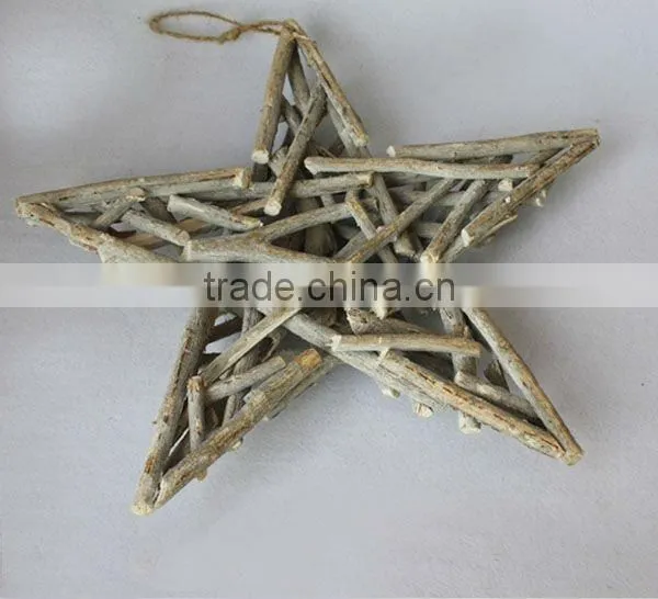 Twig hanging christmas star