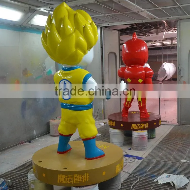 Fiberglass cock cartoon statue