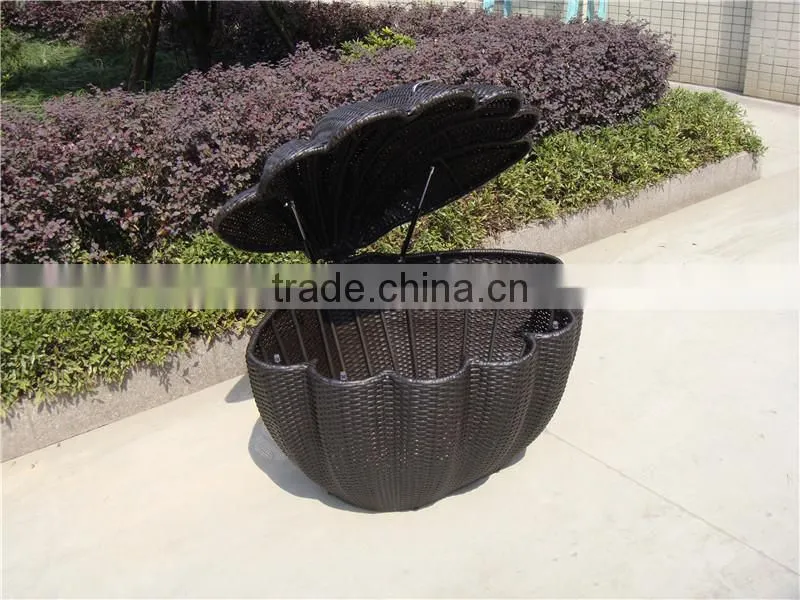 Shell Shape Outdoor Furniture Rattan Storage Boxs