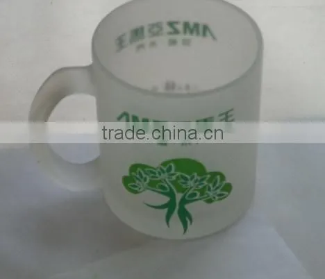330ml 11oz customized frosted coffee water cup glass mug