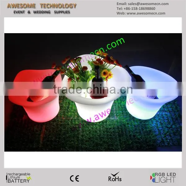 battery powered bar use led ice bucket / plastic ice bucket