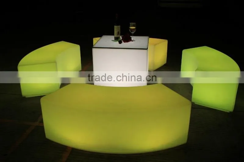 Night club lighting illuminated led cube table 80*80*80cm