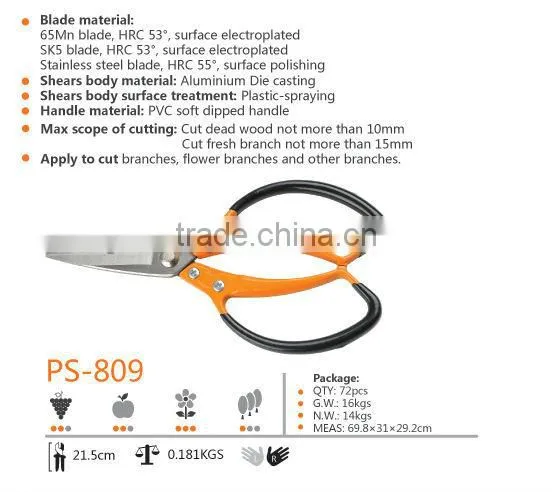 7" Gaden use long handle tree pruners