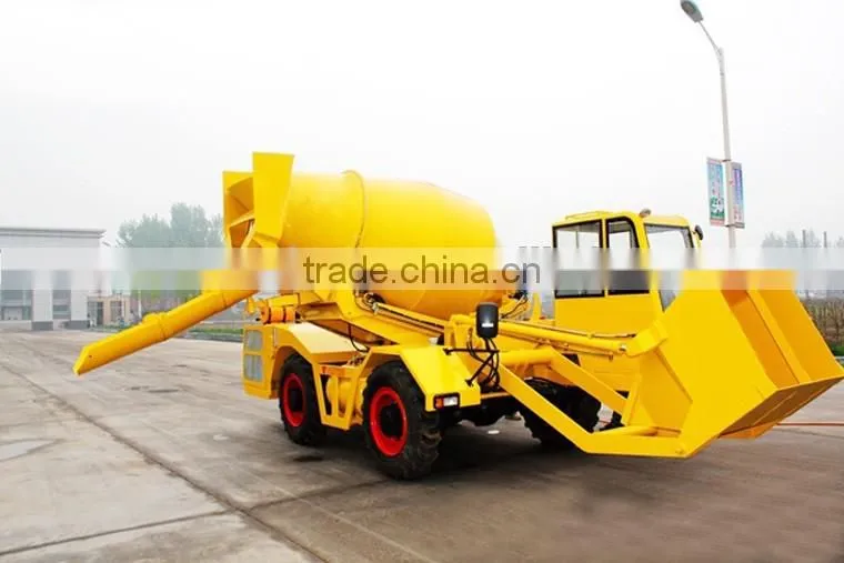 small portable 1cbm slef-loading concrete self loading mixer truck