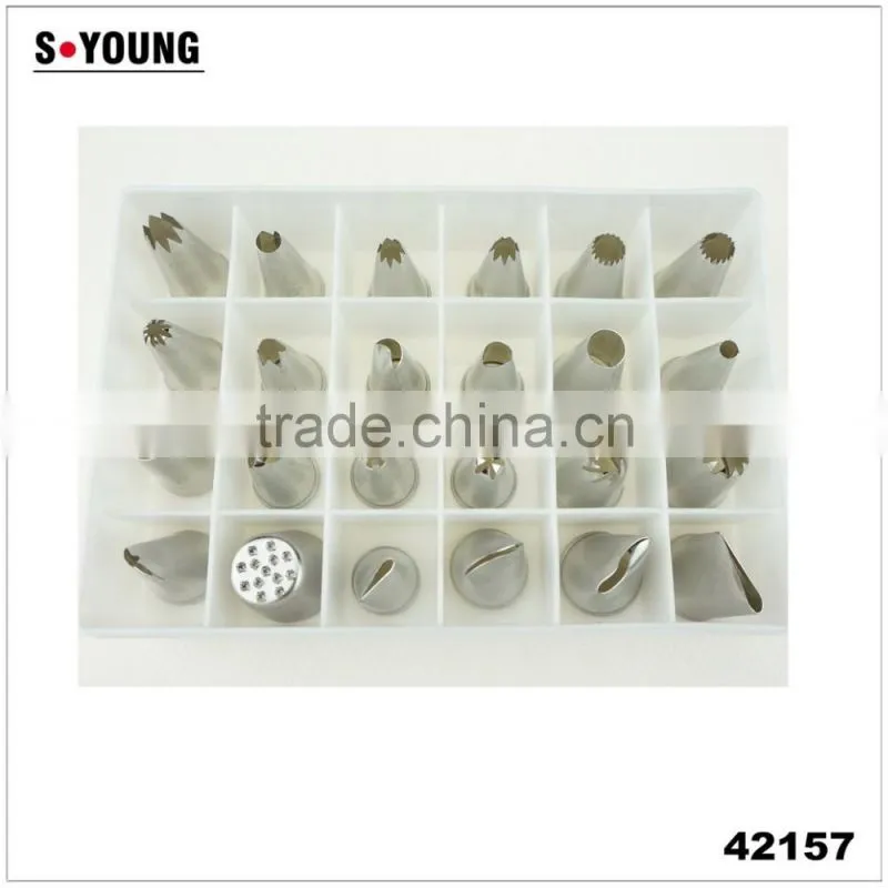 42157 Stainless Steel Cake Decorating Tips/Mouth for Pastry bag/Fondant Tools