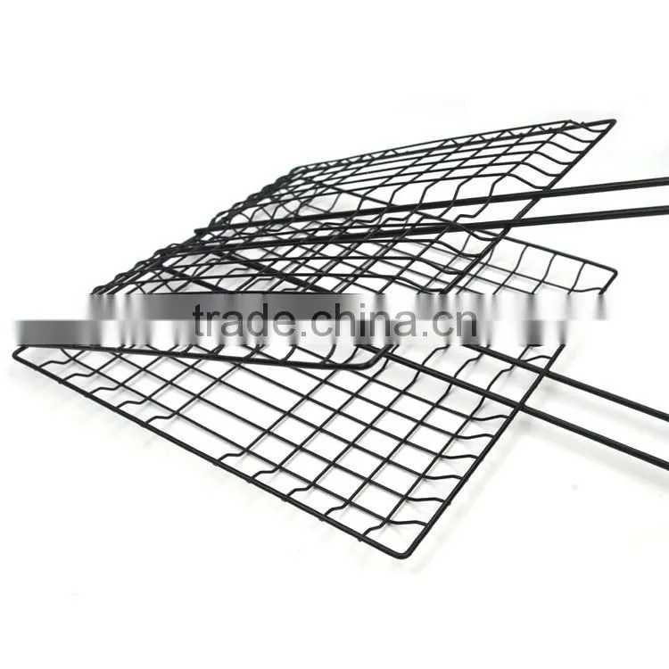 Non-stick BBQ grill crimped wire mesh