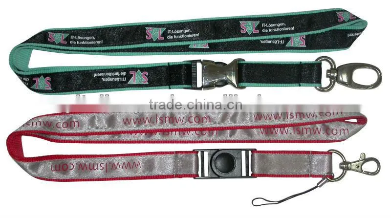 Medal ribbon lanyard with screen imprinting logo