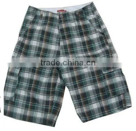 Latest mens summer check shorts man