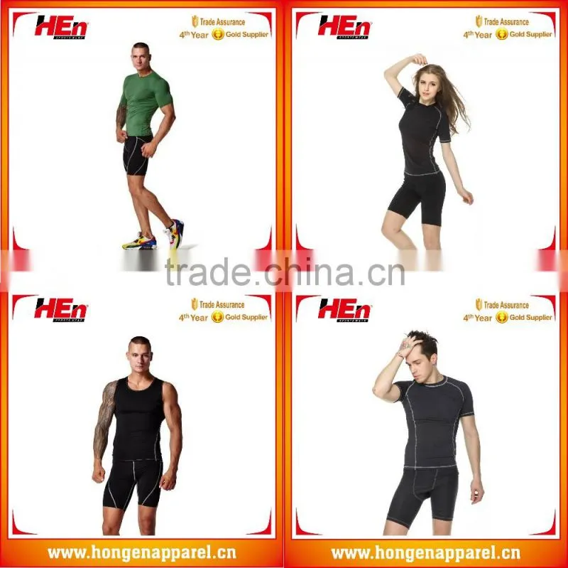 Hongen apparel professional hot transfer Women Rash guard Yoga pants running pants