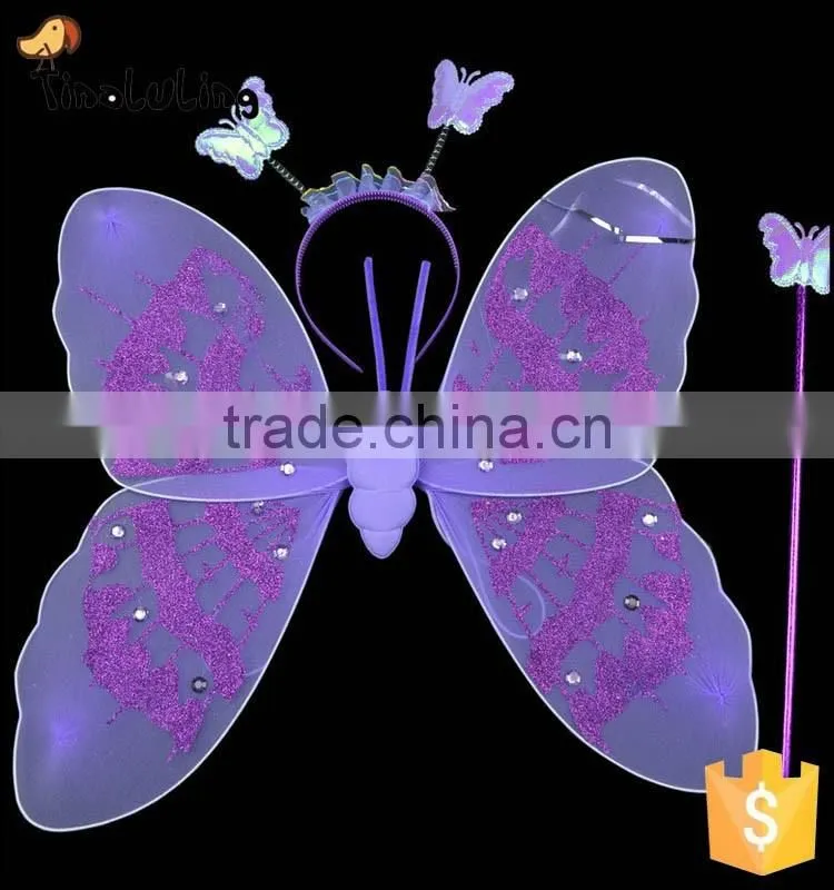 new arrival wholesale girls fairy wings cheap wing sets