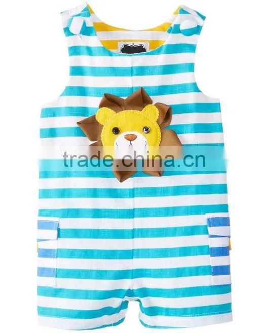 Applique summer wear sleeveless custom infant organic cotton newborn cheap wholesale funny pretty baby clothes