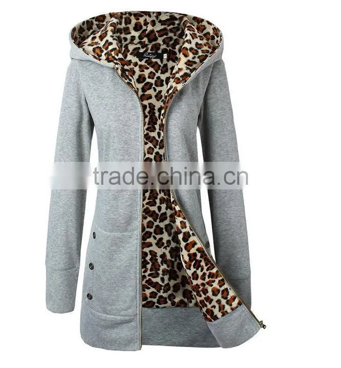 wholesale design casual and fashion ladies long hoodie coat winter dress