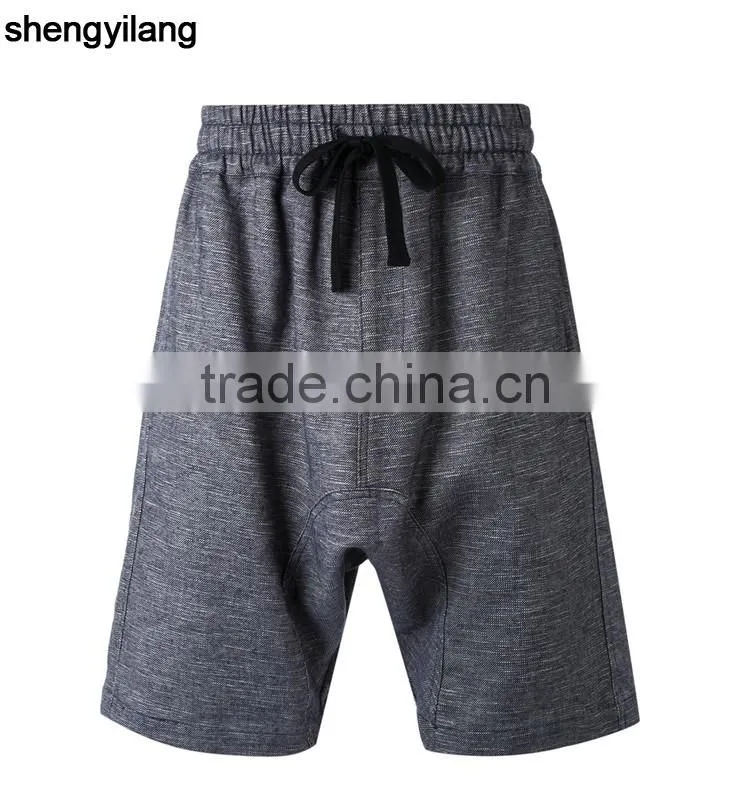 OEM High quality 100% cotton drawstring shorts custom men short pants in guangzhou