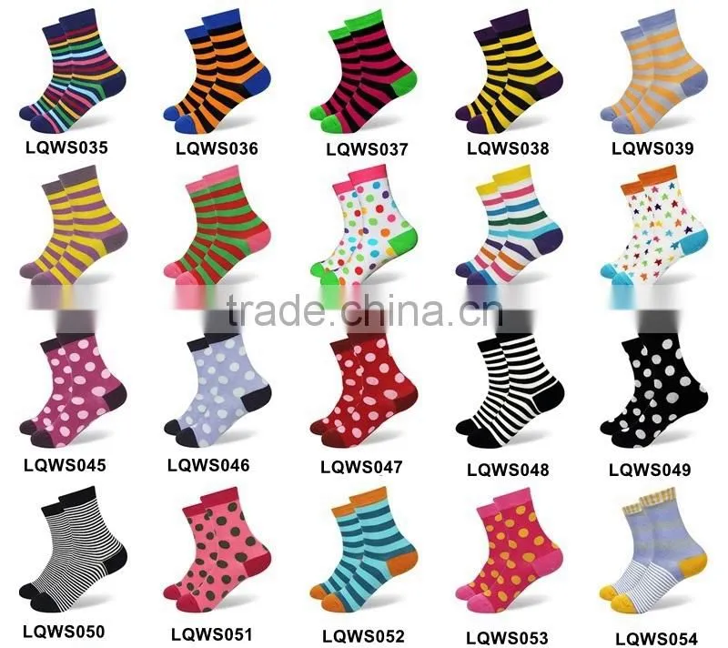 Customized Wholesale fashion high quality soft colorful combed cotton woman sock
