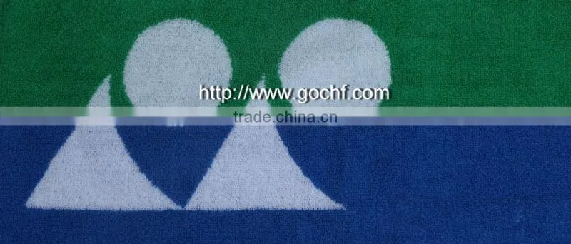 100% cotton yarn dyed jacquard sports towels