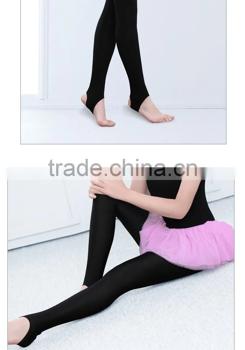 Girls Kids Ballet Stirrup Tights Cotton Spandex Gymnastics Pants Dance Fitness Pants