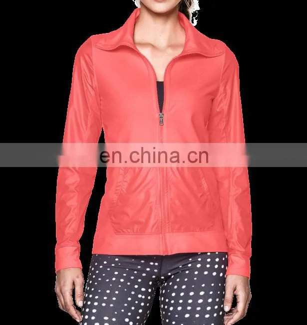 2016 ladies grey satin polyester yoga jacket