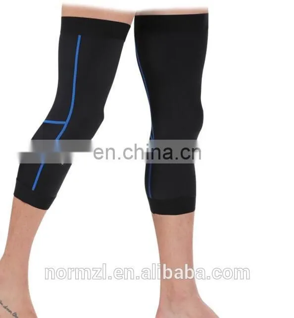 Custom compression sports leg sleeve mens basketball leg sleeve balck