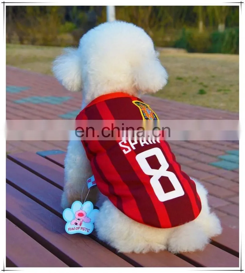 Pet Dog Clothes World Cup Shirt Dog Clothes Dog Summer Casual Shirt
