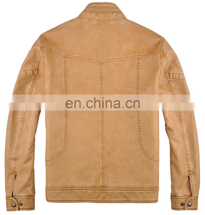 2016 Latest Fashion Hot Selling High Quality Handsome PU Jacket Men