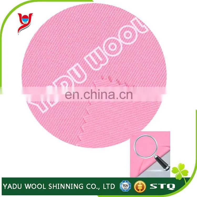 Pink designer fabric wholesale / sports cap acrylic wool fabric / twill hat fabric