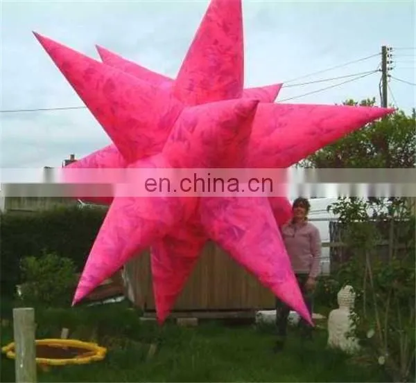 Large inflatable gilter star shaped decoration for party or event