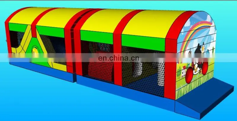 2017 giant inflatable Outdoor kids and adult fitness Obstacle Course Equipment