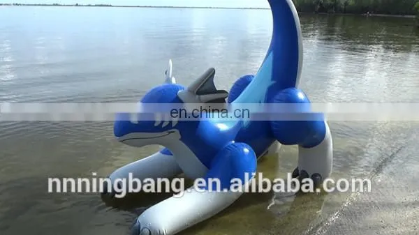 Ningbang hot sale giant inflatable zenith dragon blue color,pvc inflatable toy