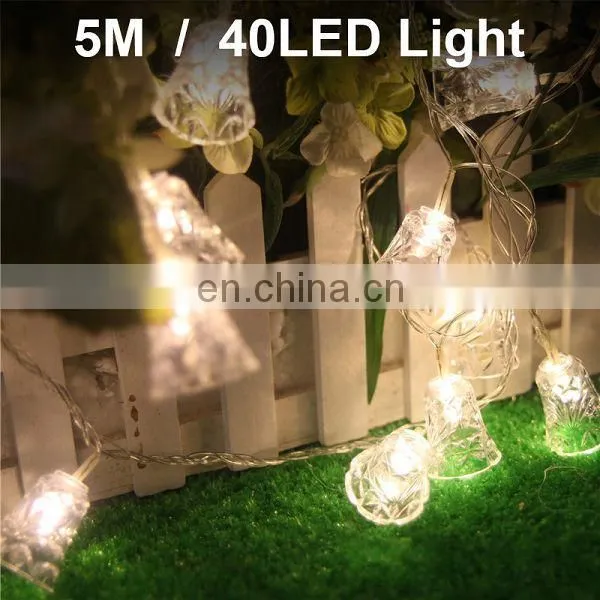 Hot Selling Waterproof LED String Lights Holiday Lighting AC110V/220V Xmas Wedding Party Christmas Decorations Hollow Bell
