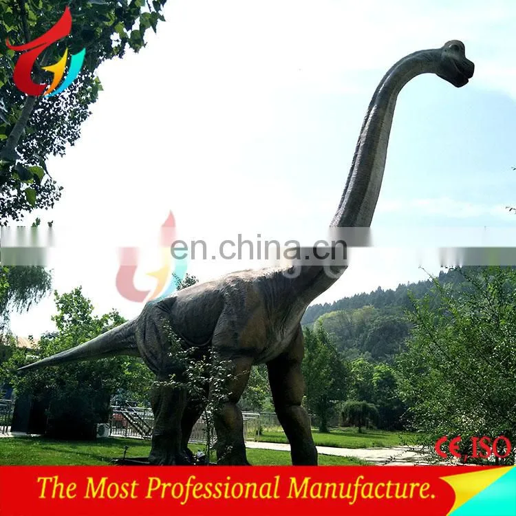 Park life size dinosaur fiberglass sculpture