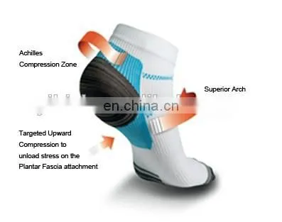 High Quality Plantar Fasciitis Heel Arch Pain Relieving Compression Outdoor Sports Sock #YLW-07